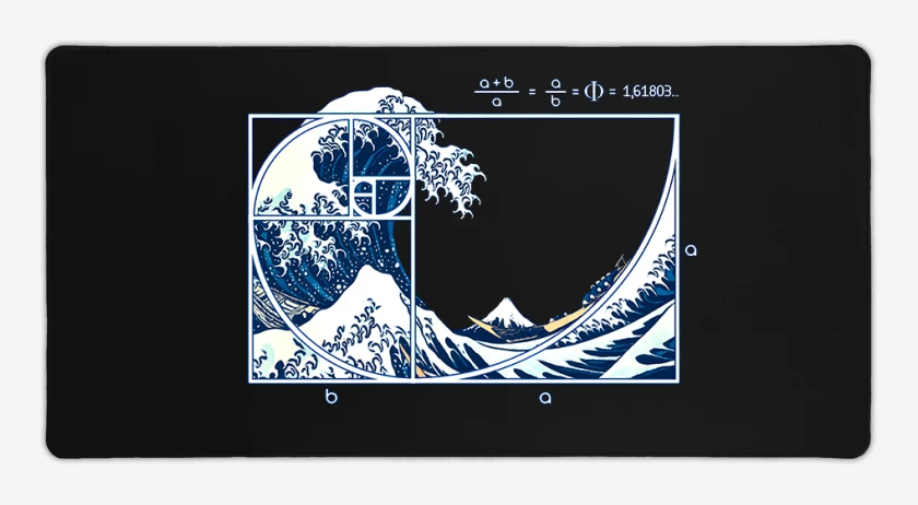 Mouse pad Gamer La gran ola fibonacci