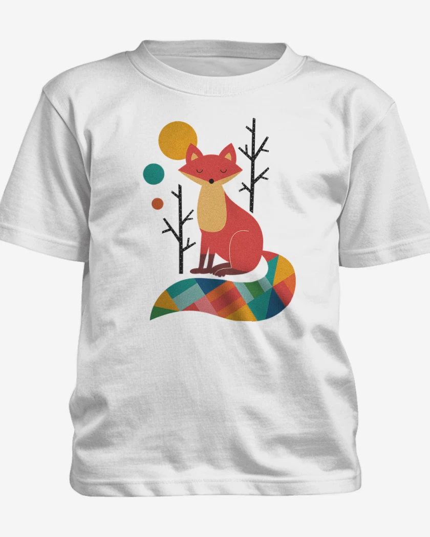 Polera de niño Blanco de Zorro colores