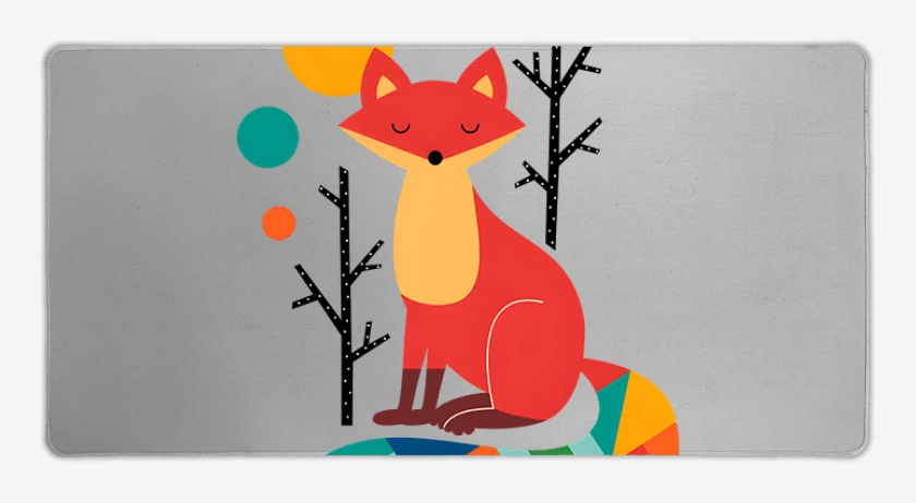 Mouse pad Gamer Gris Melange de Zorro colores