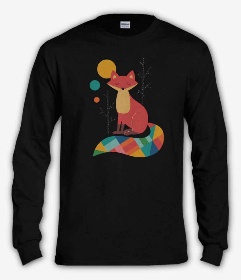Polera manga larga Negro de Zorro colores