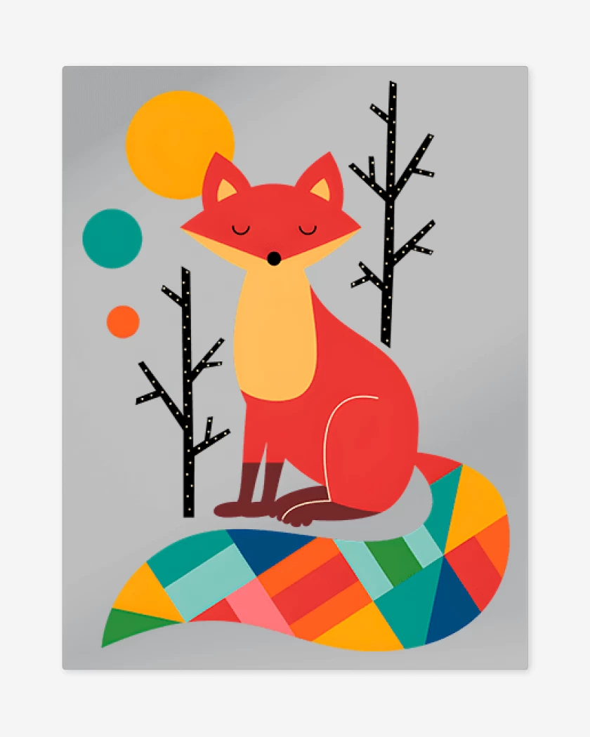 Print metalico Gris Melange de Zorro colores
