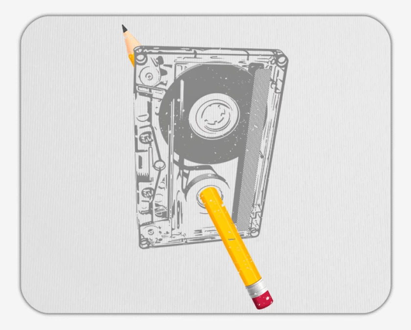 Mousepad Cassette Lapiz
