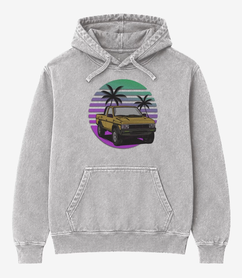 Poleron Canguro Acid Wash Gris Melange de D21 AT