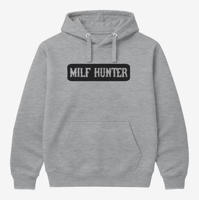 Polerón Canguro Gris Melange de Milf Hunter