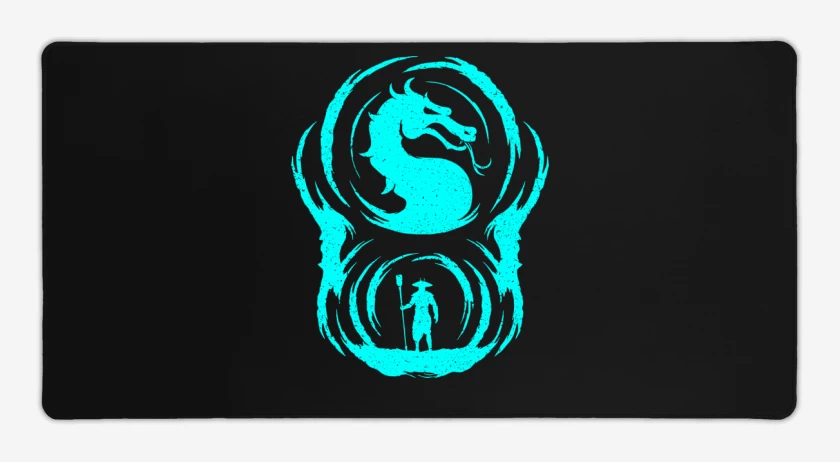 Mouse pad Gamer Negro de Mortal Kombat- Raiden