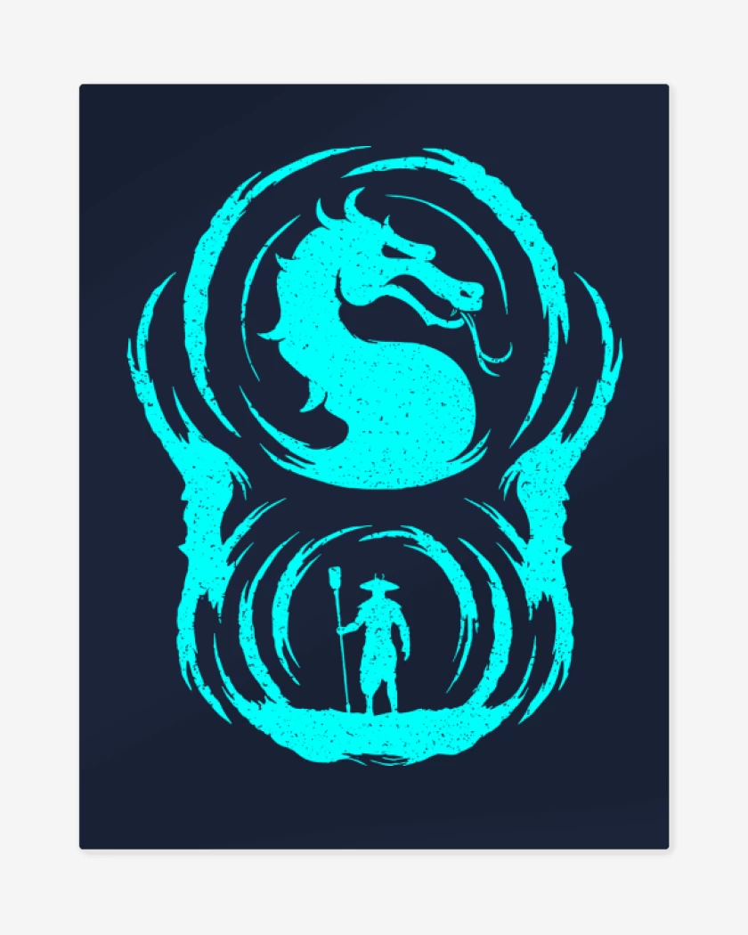 Print metalico Mortal Kombat- Raiden
