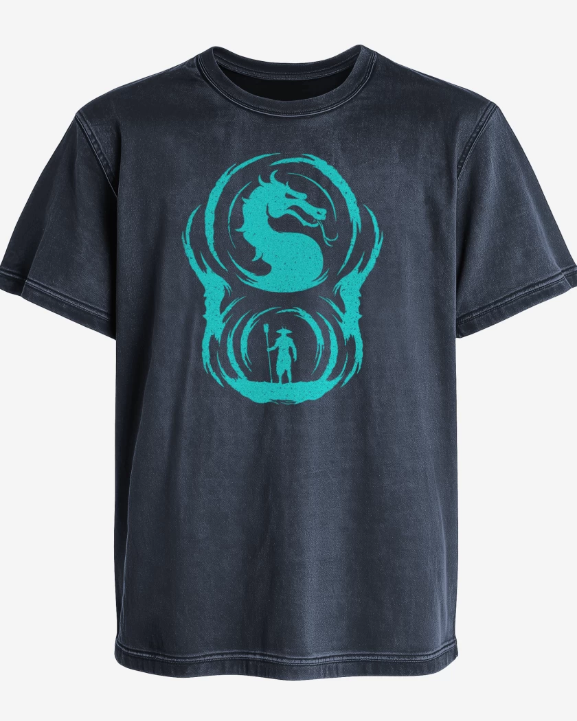 Polera desgastada Mortal Kombat- Raiden