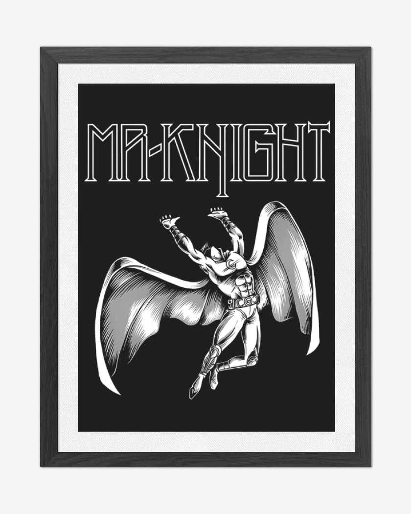 Cuadro decorativo Negro de Led Knight