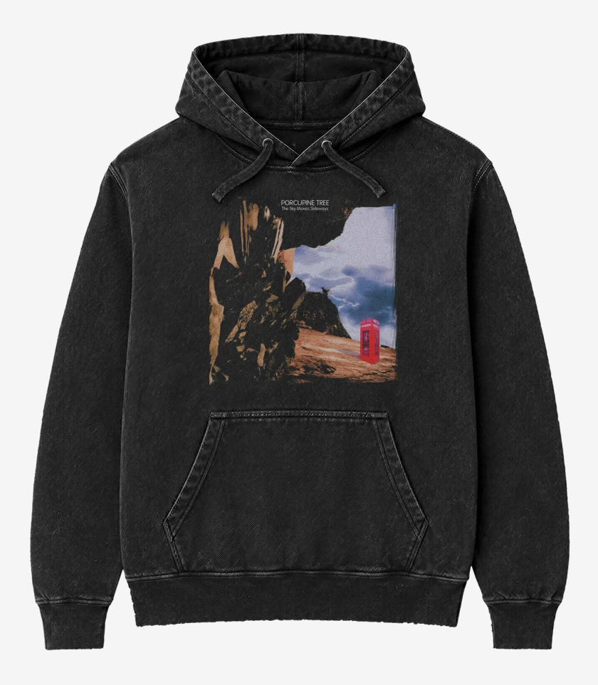 Poleron Canguro Acid Wash Negro de PT - TSMS (OR)