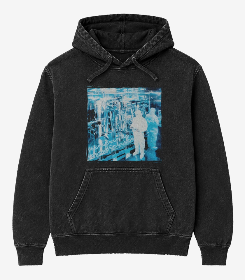 Poleron Canguro Acid Wash Negro de PT - SD (OR) (Color)