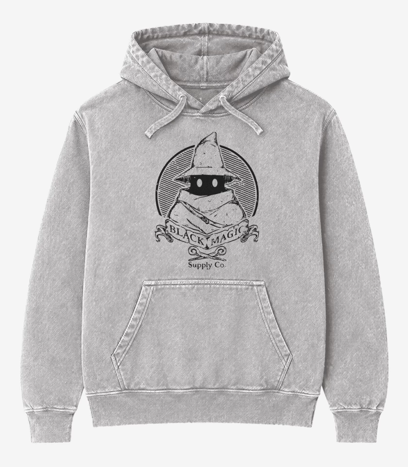 Poleron Canguro Acid Wash Gris Melange de Black Magic Supply Co