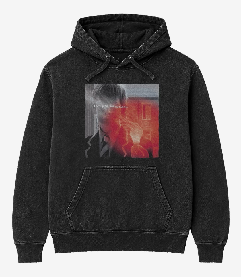 Poleron Canguro Acid Wash Negro de PT - LS (OR)