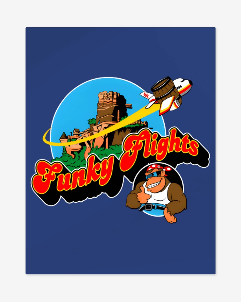 Print metalico Azul Rey de Funky Flights