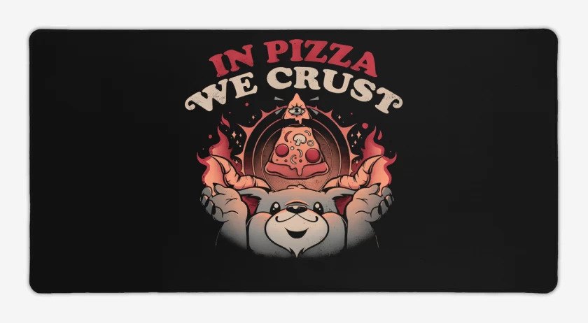 Mouse pad Gamer Negro de In Pizza We Crust