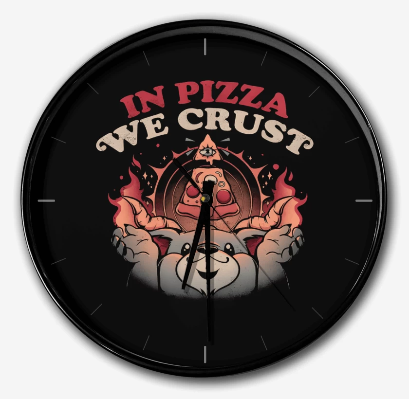 Reloj Negro de In Pizza We Crust
