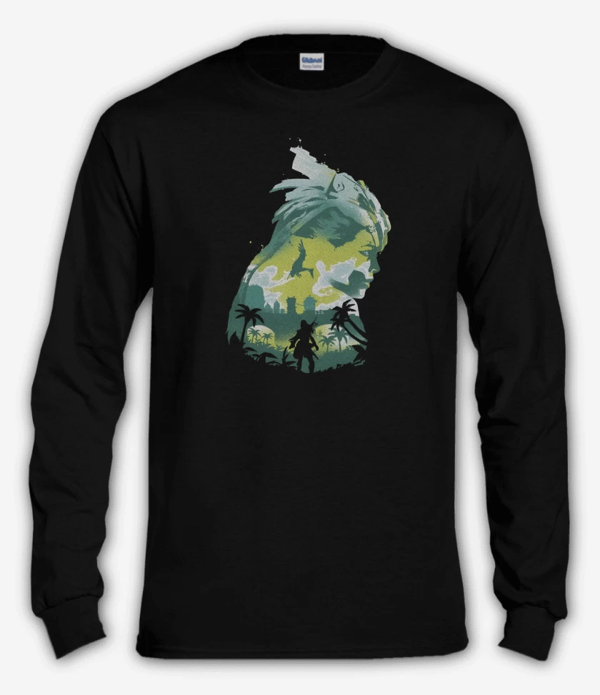 Polera manga larga Negro de Forbidden West