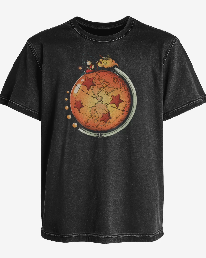 Polera desgastada Dragon World