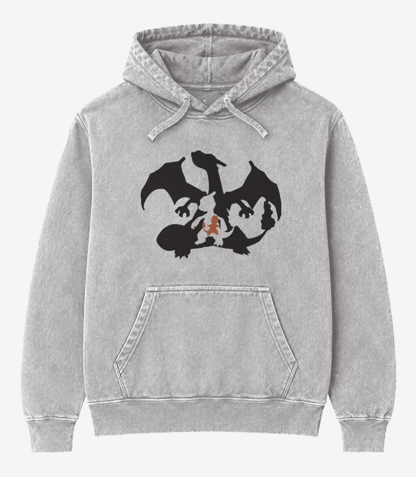 Poleron Canguro Acid Wash Gris Melange de The evolution of Char