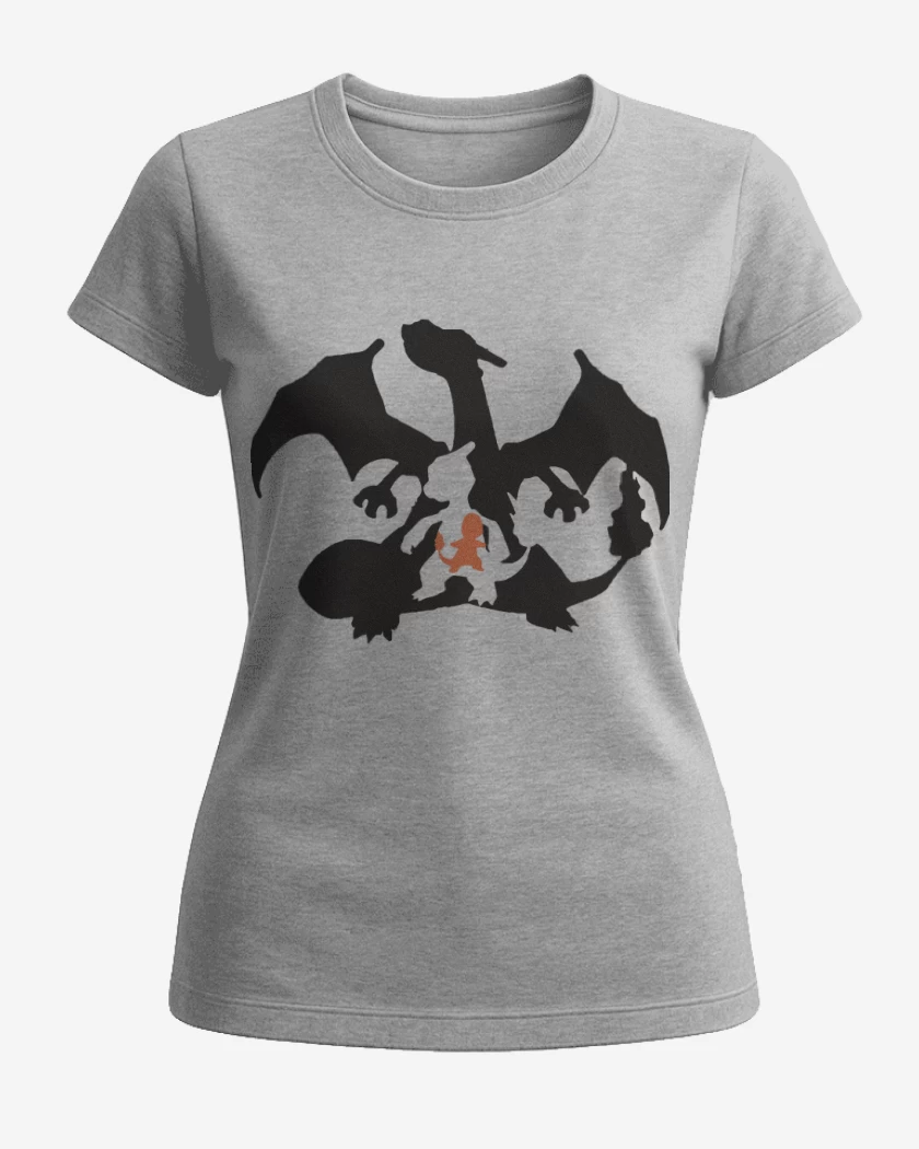 Polera de Mujer Gris Melange de The evolution of Char