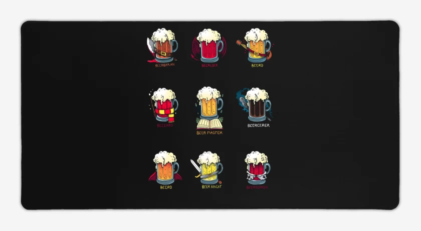 Mouse pad Gamer Negro de Beer Role Play