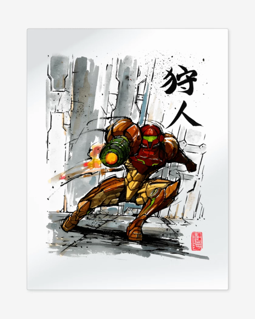 Print metalico Blanco de Samus Sumi e