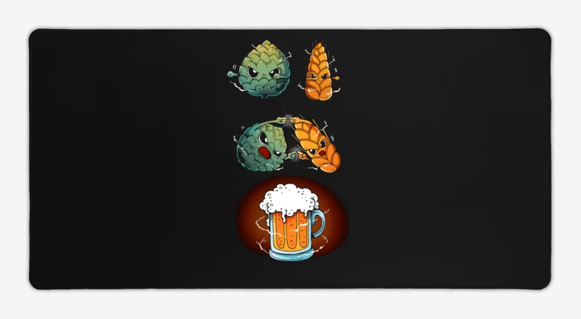 Mouse pad Gamer Negro de Fusión! Cerveza!
