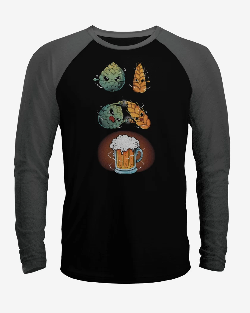 Polera Raglan Fusión! Cerveza!
