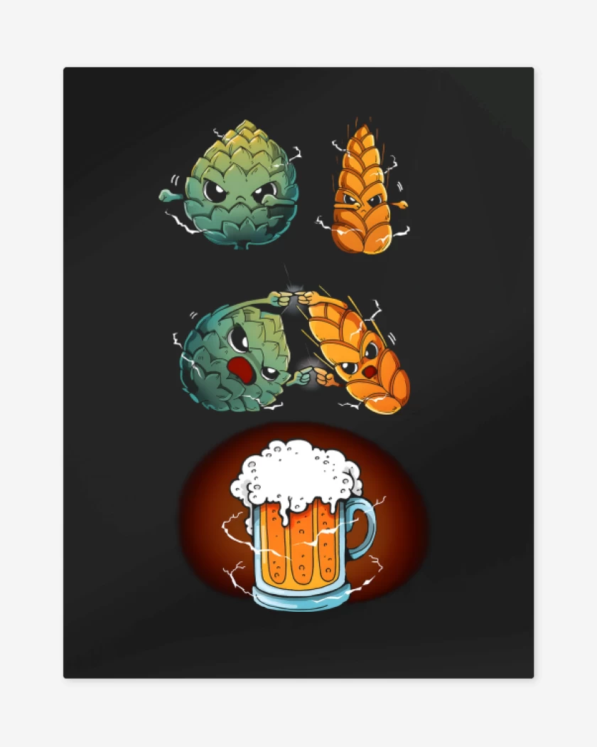 Print metalico Negro de Fusión! Cerveza!