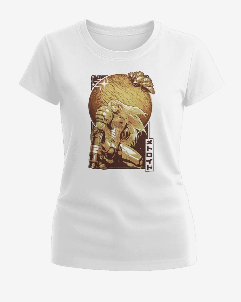 Polera de Mujer Blanco de Samus Aran