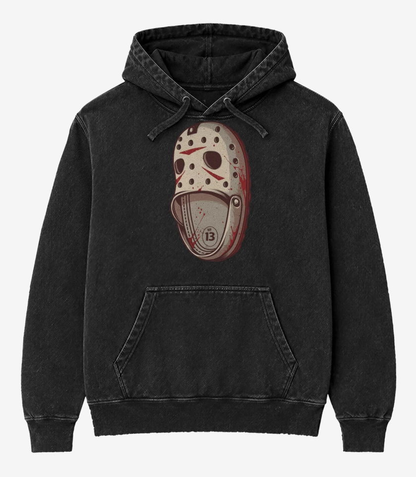 Poleron Canguro Acid Wash Negro de Killer Crocs