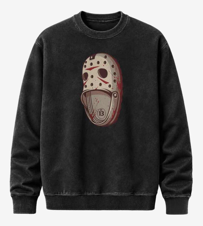 Poleron Polo Acid Wash Negro de Killer Crocs