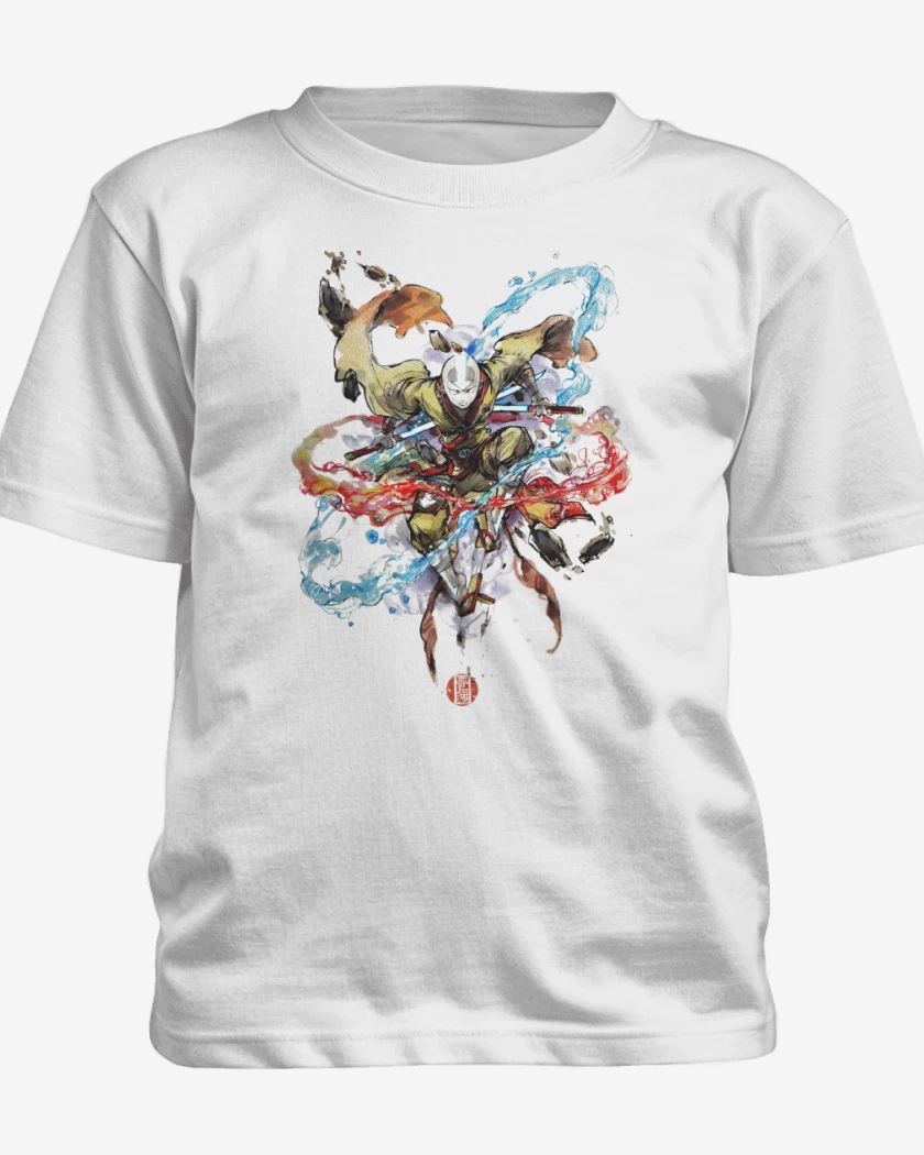 Polera de niño Blanco de Aang Samurai