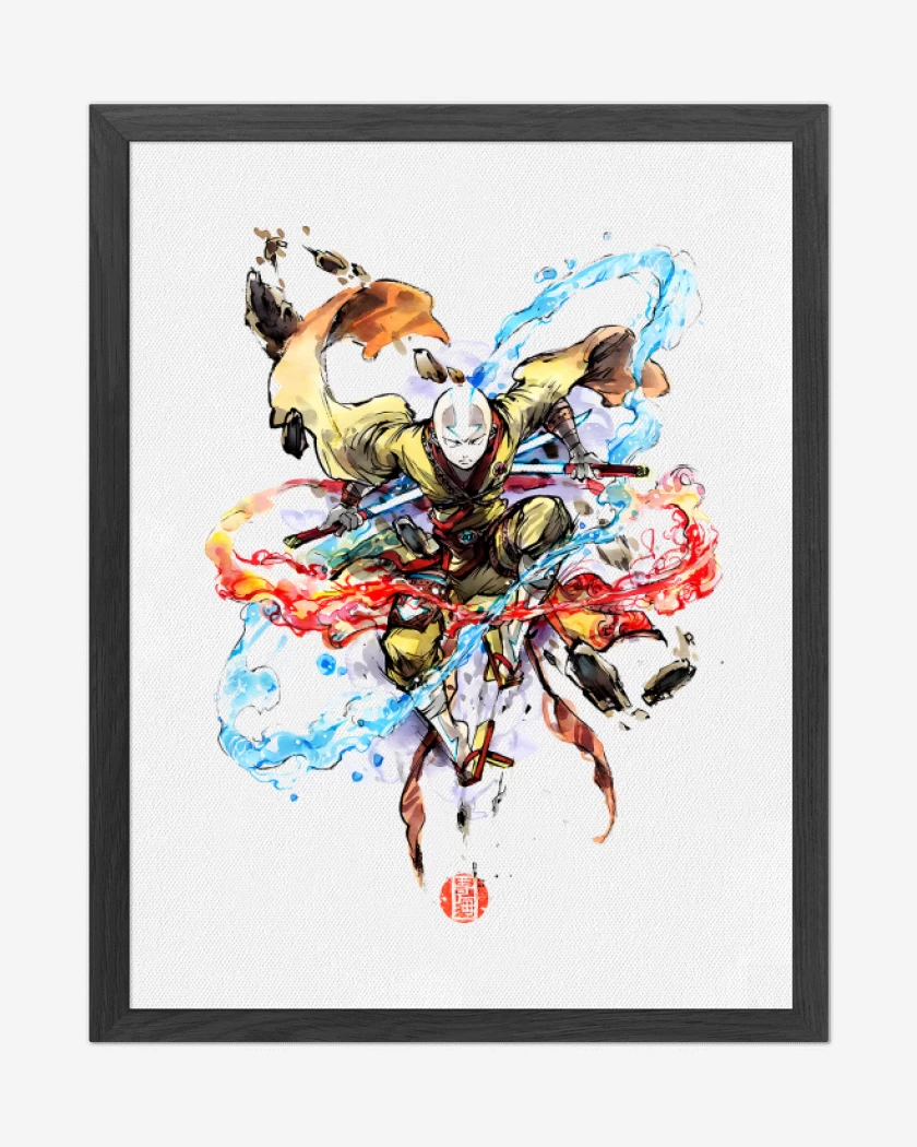 Cuadro decorativo Blanco de Aang Samurai