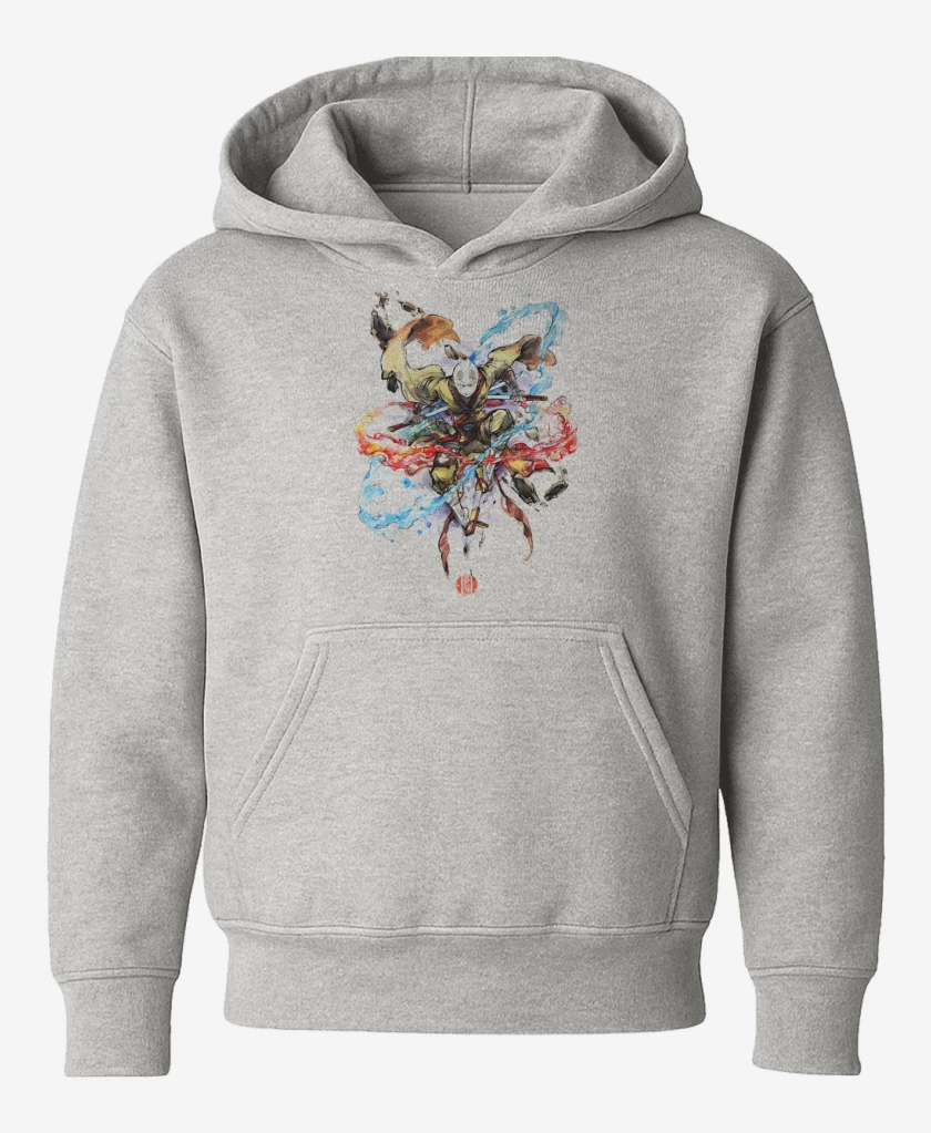 Poleron de niño Gris Melange de Aang Samurai