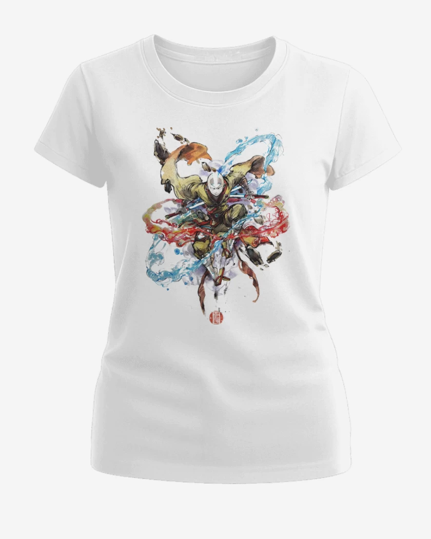 Polera de Mujer Blanco de Aang Samurai