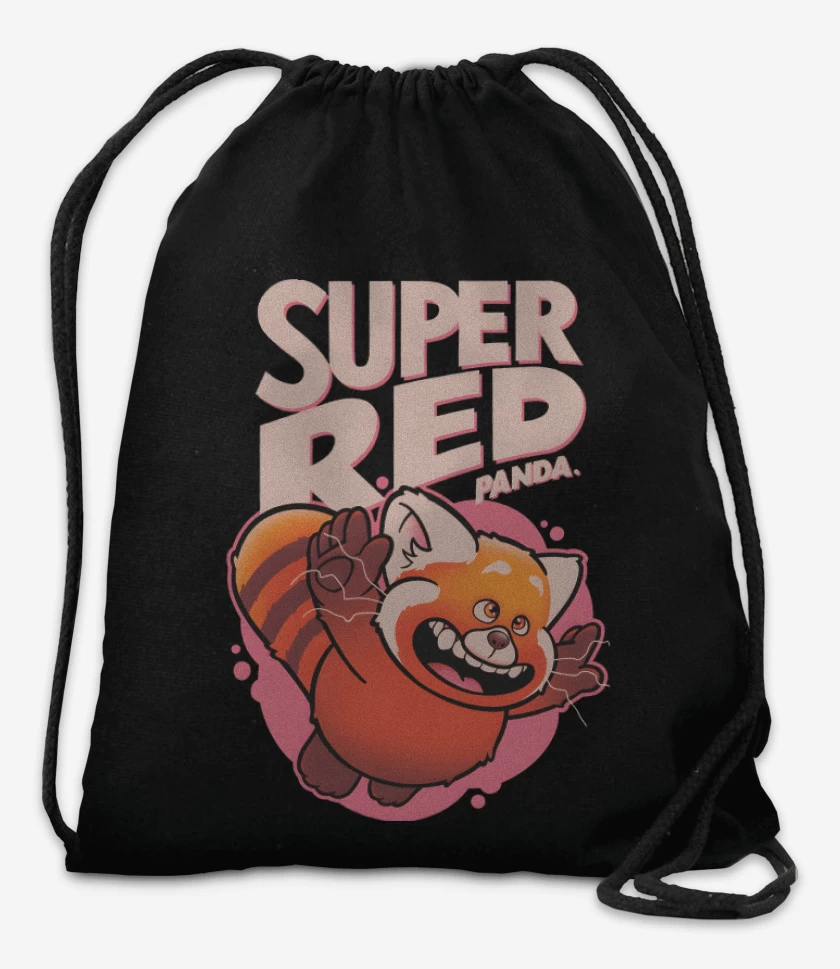 Mochila Negro de Super Red Panda