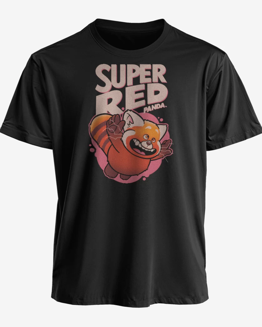 Polera premium Negro de Super Red Panda