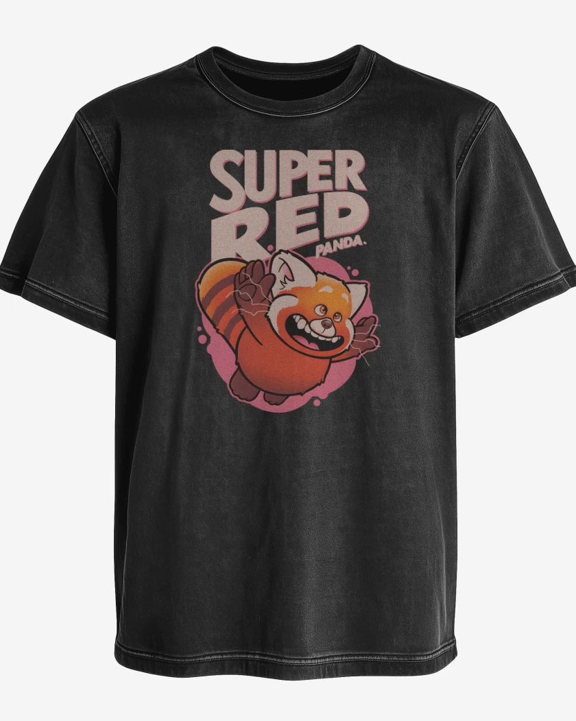 Polera desgastada Super Red Panda