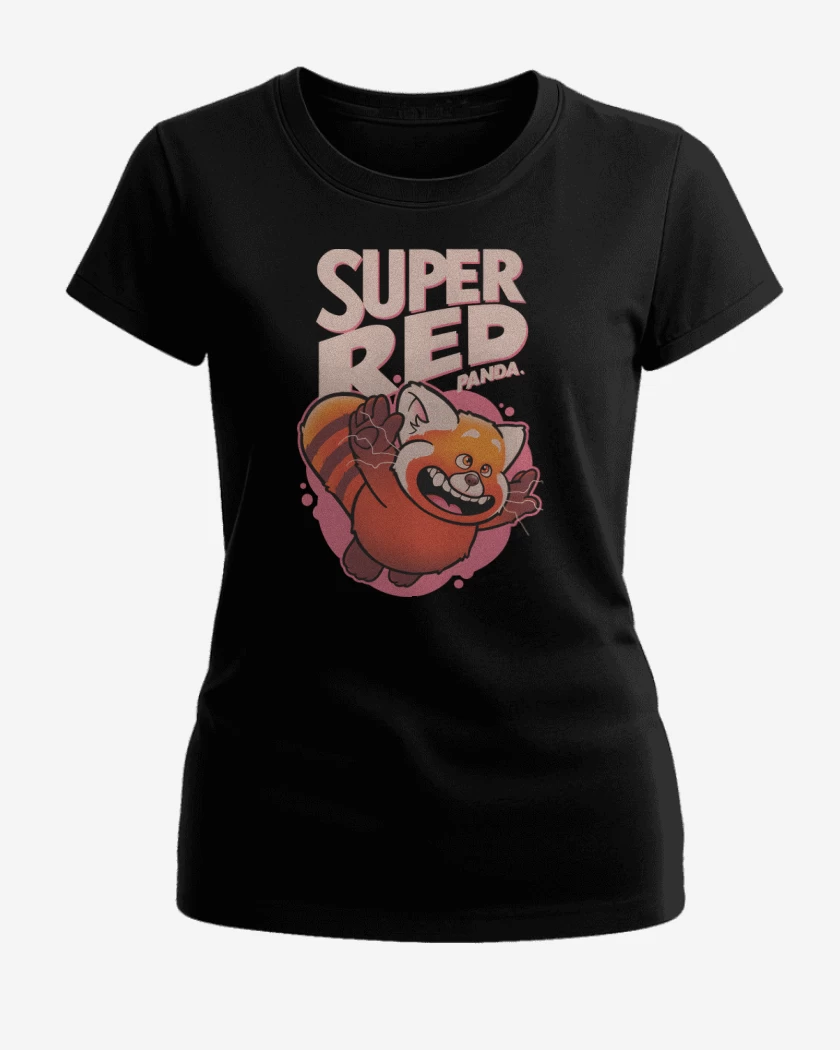 Polera de Mujer Negro de Super Red Panda