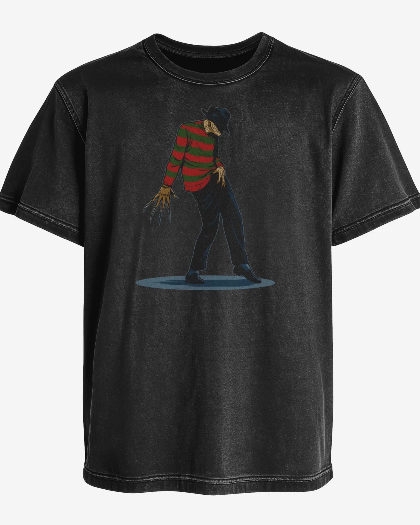 Polera desgastada Negro de Freddy Jackson