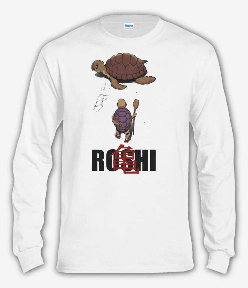 Polera manga larga Blanco de Roshi Akira