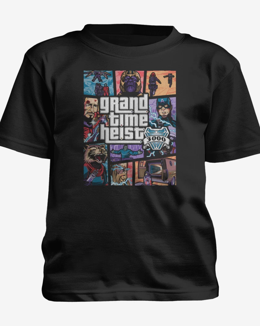 Polera de niño Negro de Grand Time Heist 3000