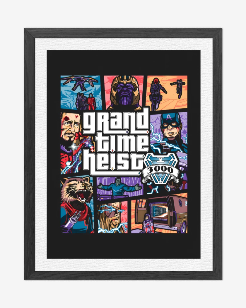 Cuadro decorativo Grand Time Heist 3000