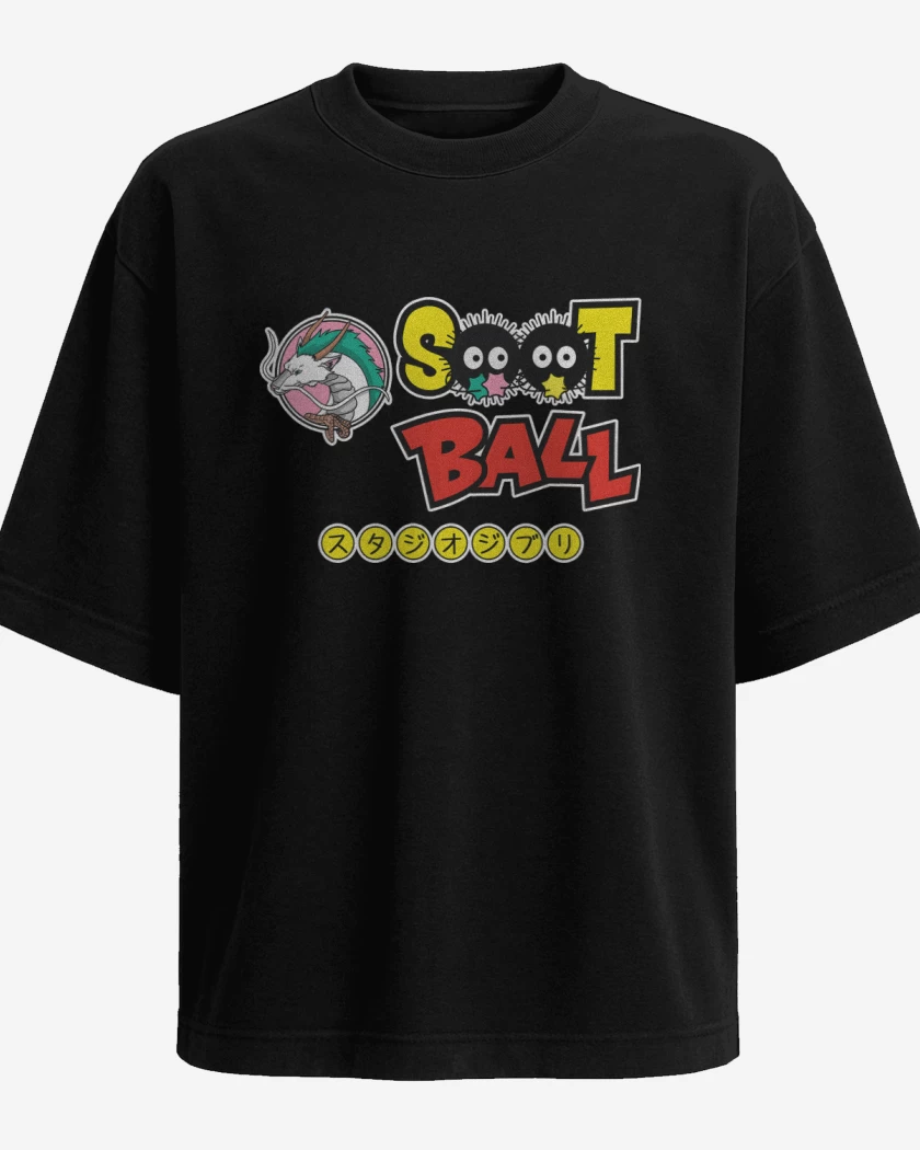 Polera Oversize Negro de Soot Ball