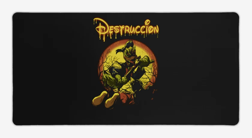 Mouse pad Gamer Negro de Destruction
