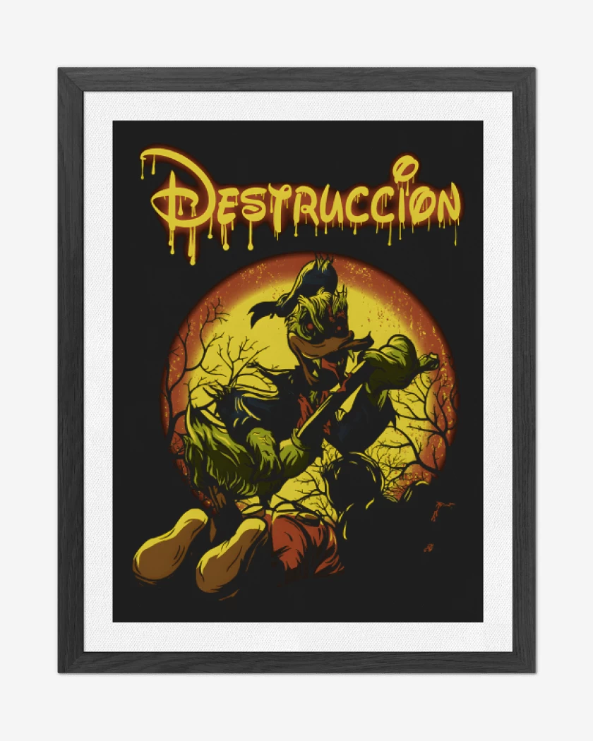 Cuadro decorativo Negro de Destruction