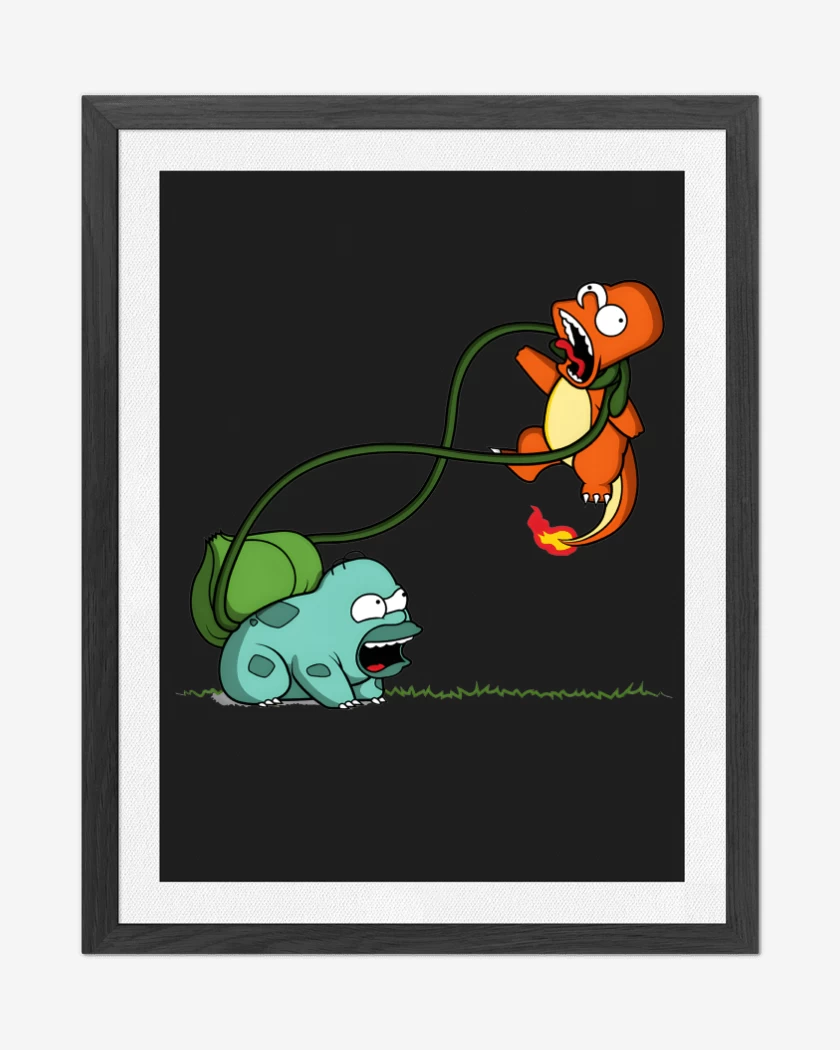 Cuadro decorativo Negro de Homersaur vs Bartmander 