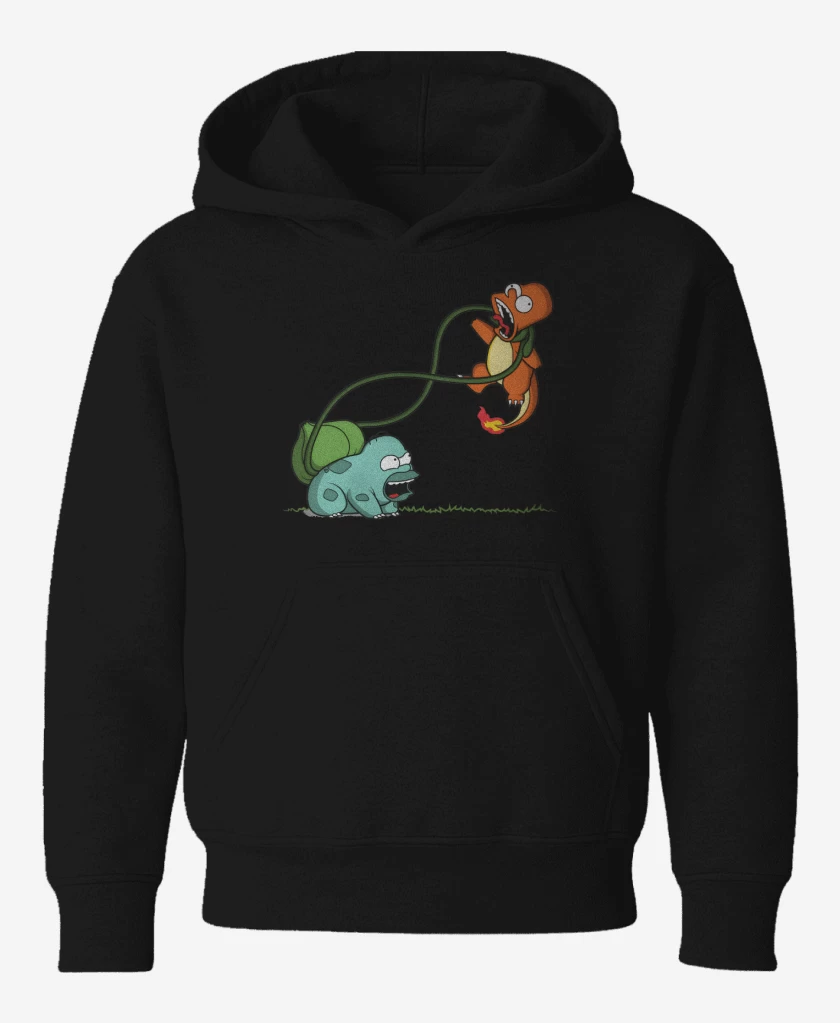 Poleron de niño Negro de Homersaur vs Bartmander 