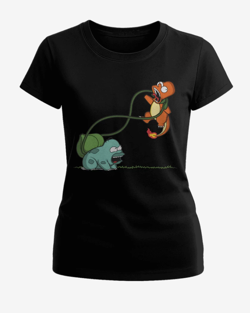 Polera de Mujer Negro de Homersaur vs Bartmander 