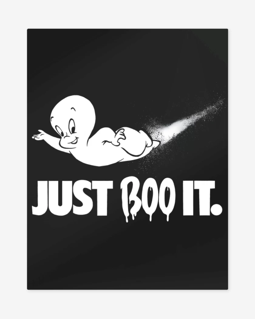 Print metalico Negro de Just BOO It